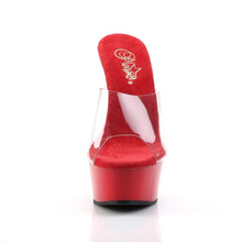 Load image into Gallery viewer, Tacones Pleaser DELIGHT-601 Transparente Rojo
