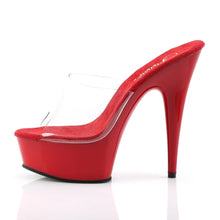 Load image into Gallery viewer, Tacones Pleaser DELIGHT-601 Transparente Rojo
