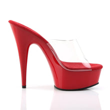 Load image into Gallery viewer, Tacones Pleaser DELIGHT-601 Transparente Rojo
