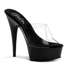 Load image into Gallery viewer, Tacones Pleaser DELIGHT-601 Transparente Negro
