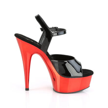 Cargar imagen en el visor de la galería, Tacones Pleaser DELIGHT-609 Negro Charol Rojo

