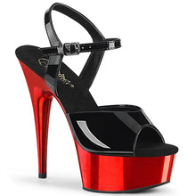 Cargar imagen en el visor de la galería, Tacones Pleaser DELIGHT-609 Negro Charol Rojo
