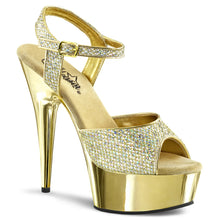 Carregar imagem no visualizador da galeria, Tacones Pleaser DELIGHT-609G Dorado Gltr Cromo
