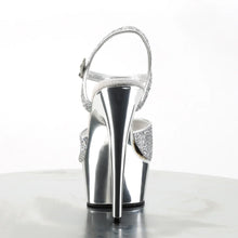 Cargar imagen en el visor de la galería, Tacones Pleaser DELIGHT-609G Plata Gltr Cromo
