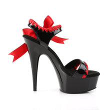Load image into Gallery viewer, Tacones Pleaser DELIGHT-615 Negro Rojo
