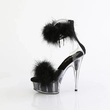 Cargar imagen en el visor de la galería, Tacones Pleaser DELIGHT-624F Transparente Negro Fur
