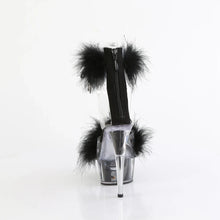 Cargar imagen en el visor de la galería, Tacones Pleaser DELIGHT-624F Transparente Negro Fur
