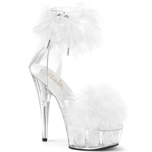 Cargar imagen en el visor de la galería, Tacones Pleaser DELIGHT-624F Transparente Blanco Fur

