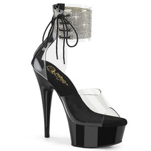 Load image into Gallery viewer, Tacones Pleaser DELIGHT-624RS Transparente Negro
