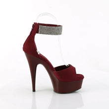 Cargar imagen en el visor de la galería, Tacones Pleaser DELIGHT-625 Burdeos Faux Suede
