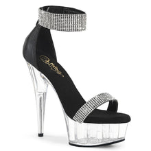 Carregar imagem no visualizador da galeria, Tacones Pleaser DELIGHT-641 Negro Shimmery Fabric
