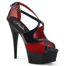 Carregar imagem no visualizador da galeria, Tacones Pleaser DELIGHT-652-1 Negro Charol Rojo
