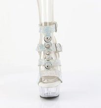 Cargar imagen en el visor de la galería, Tacones Pleaser DELIGHT-656RS Plata Transparente
