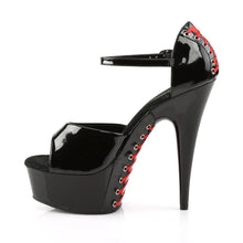 Cargar imagen en el visor de la galería, Tacones Pleaser DELIGHT-660FH Negro Charol (rojo

