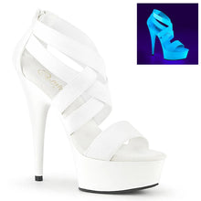 Cargar imagen en el visor de la galería, Tacones Pleaser DELIGHT-669 UV Blanco Elastic

