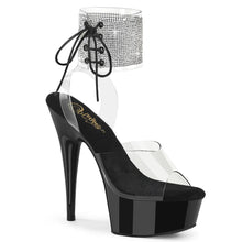 Cargar imagen en el visor de la galería, Tacones Pleaser DELIGHT-691-2RS Transparente Negro
