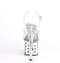 Load image into Gallery viewer, Tacones Pleaser DISCOLITE-708DOTS Transparente Plata Cromo
