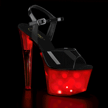 Carregar imagem no visualizador da galeria, Tacones Pleaser DISCOLITE-709 Negro Charol White
