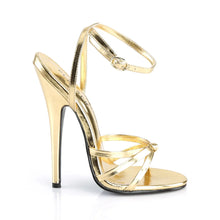 Load image into Gallery viewer, Tacones Devious DOMINA-108 Dorado Pu
