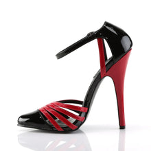 Cargar imagen en el visor de la galería, Tacones Devious DOMINA-412 Negro Rojo Charol

