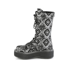 Load image into Gallery viewer, Botas Demonia EMILY-322 Negro-Plata Faux Nubuck Leather
