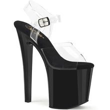 Load image into Gallery viewer, Tacones Pleaser ENCHANT-708 Transparente Negro
