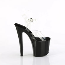 Load image into Gallery viewer, Tacones Pleaser ENCHANT-708LT-CIRCLE Transparente Negro Plata
