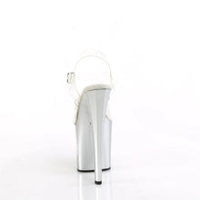 Load image into Gallery viewer, Tacones Pleaser ENCHANT-708LT-CIRCLE Transparente Plata Purpurina

