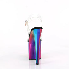 Load image into Gallery viewer, Tacones Pleaser ENCHANT-708RC Transparente Rainbow Cromo
