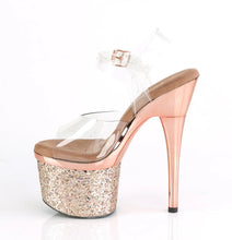 Load image into Gallery viewer, Tacones Pleaser ESTEEM-708CHLG Transparente Oro Rosa
