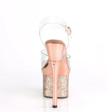 Load image into Gallery viewer, Tacones Pleaser ESTEEM-708CHLG Transparente Oro Rosa
