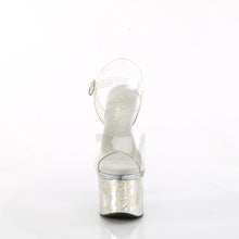Load image into Gallery viewer, Tacones Pleaser ESTEEM-708CK Transparente Plata Holo
