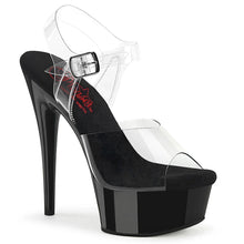 Load image into Gallery viewer, Tacones Pleaser EXCITE-608 Transparente Negro
