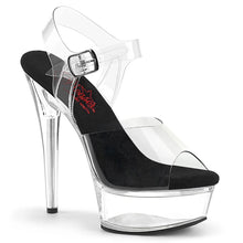 Load image into Gallery viewer, Tacones Pleaser EXCITE-608 Transparente Negro
