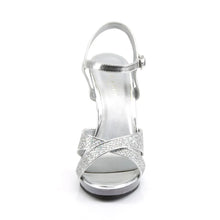 Carregar imagem no visualizador da galeria, Tacones Fabulicious FLAIR-419(G) Plata Purpurina Transparente
