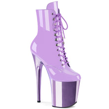 Carregar imagem no visualizador da galeria, Botas Pleaser FLAMINGO-1020 - Verniz lavanda / Cromo lavanda
