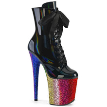 Cargar imagen en el visor de la galería, Tacones Pleaser FLAMINGO-1020HG Negro Holo Charol
