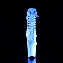 Cargar imagen en el visor de la galería, Tacones Pleaser FLAMINGO-1020LG Neon Blanco Purpurina
