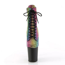 Load image into Gallery viewer, Tacones Pleaser FLAMINGO-1020RS Rainbow Negro Mate
