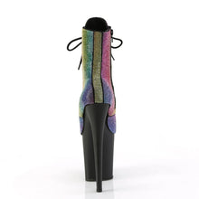 Load image into Gallery viewer, Tacones Pleaser FLAMINGO-1020RS Rainbow Negro Mate
