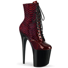 Load image into Gallery viewer, Tacones Pleaser FLAMINGO-1020SP Rojo Snake Print
