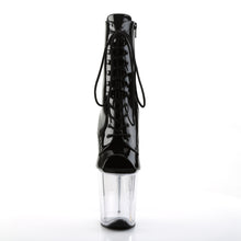 Carregar imagem no visualizador da galeria, Botas Pleaser FLAMINGO-1021 - Verniz preto / Transparente
