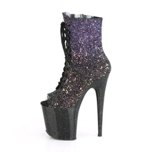 Carregar imagem no visualizador da galeria, Tacones Pleaser FLAMINGO-1021OMBG Morado Purpurina Negro
