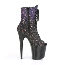 Carregar imagem no visualizador da galeria, Tacones Pleaser FLAMINGO-1021OMBG Morado Purpurina Negro
