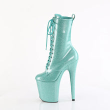 Load image into Gallery viewer, Tacones Pleaser FLAMINGO-1040GP Aguamarina Purpurina Charol

