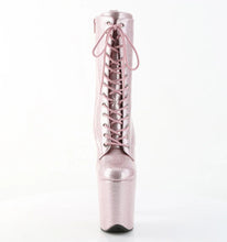 Load image into Gallery viewer, Tacones Pleaser FLAMINGO-1040GP Rosa Nude Purpurina
