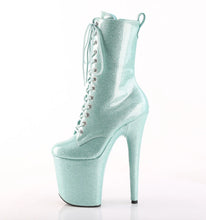 Load image into Gallery viewer, Tacones Pleaser FLAMINGO-1040GP Mint Purpurina Charol
