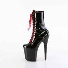 Load image into Gallery viewer, Pleaser FLAMINGO-1040TT Boots - Red-Black Patent / Red-Black

