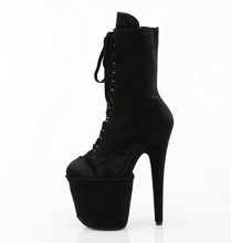 Load image into Gallery viewer, Tacones Pleaser FLAMINGO-1045VEL Negro Velvet
