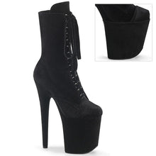 Load image into Gallery viewer, Tacones Pleaser FLAMINGO-1045VEL Negro Velvet
